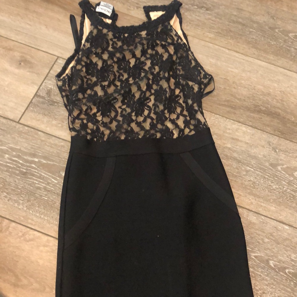 Bebe Bandage & Lace Dress XS